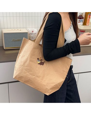 꼬깔모자쓴 강아지 크래프트 장바구니 쇼핑백