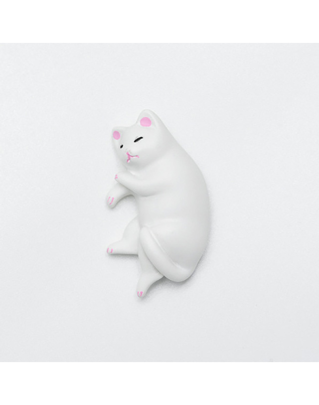 브리스크스타일 옆으로 누운 고양이 미니어처 냉장고 자석 리마인더 착용컷