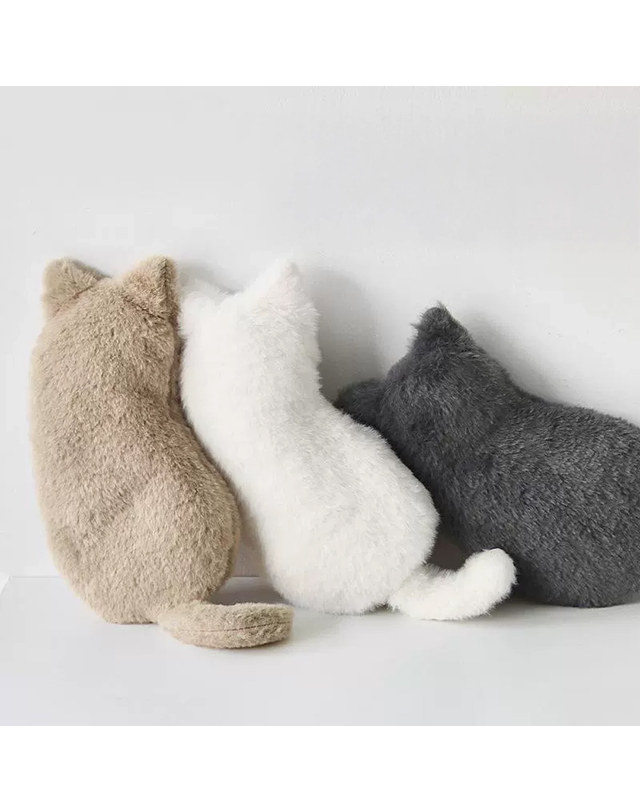 브리스크스타일 포근한 고양이 봉제인형 필통 펜 파우치 착용컷