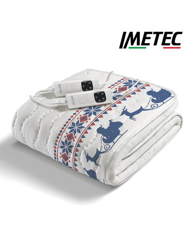 [이메텍] 이탈리아 프리미엄 전자파 안심 순면 전기요 더블 IMO-909V-4T (2인용/산타/4단 조절기)