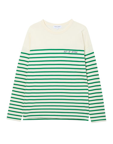 [MAISON LABICHE] 그린 스트라이프 면 긴팔티셔츠