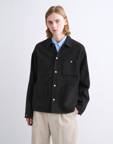 블랙 WORK JACKET 002 울캐시미어 재킷