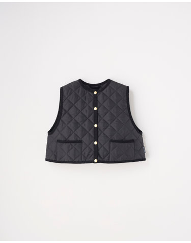 블랙 ARKLEY GILET 퀼팅 패딩 조끼