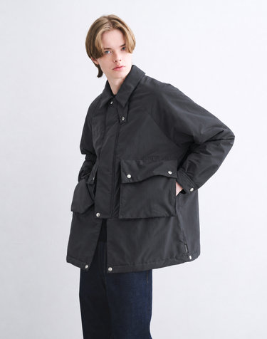 블랙 ELTON QUILTED 필드 재킷