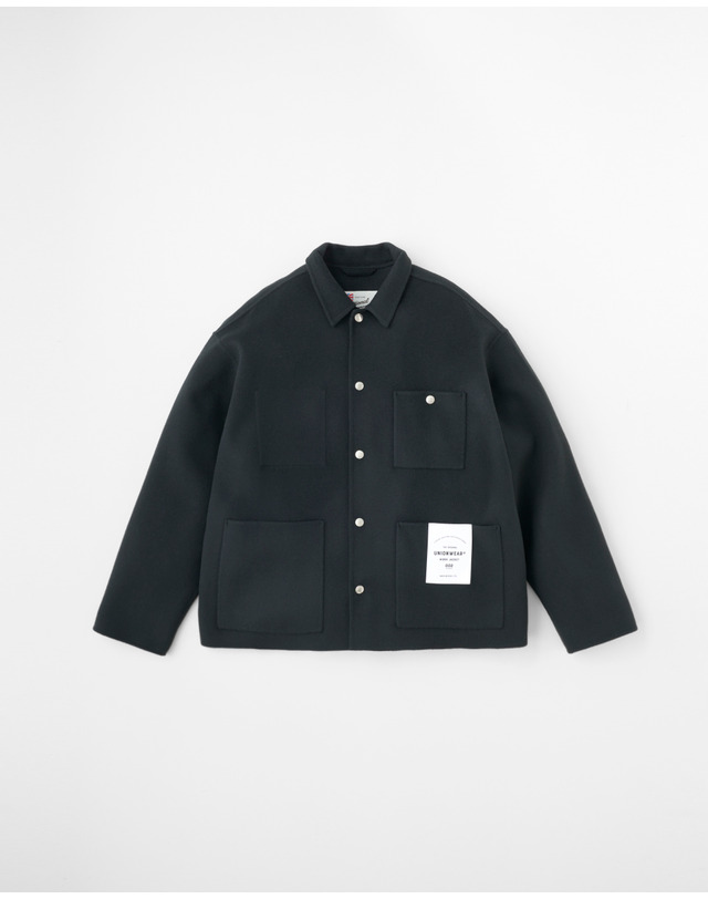 트레디셔널 웨더웨어 블랙 WORK JACKET 002 울캐시미어 재킷 상세
