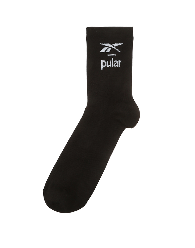 리복 Reebok X Pular 2-pack 러닝 양말 - 블랙 & 오렌지 착용컷