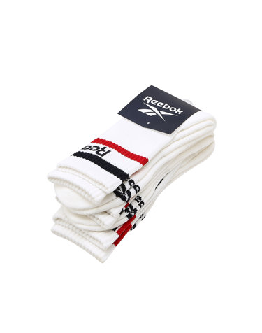 로고 믹스 크루 삭스 3PACK - 화이트