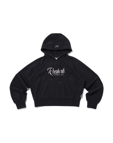 세미 크롭 후디 (W) - 블랙