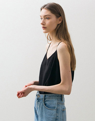 Linen Sleeveless - Black