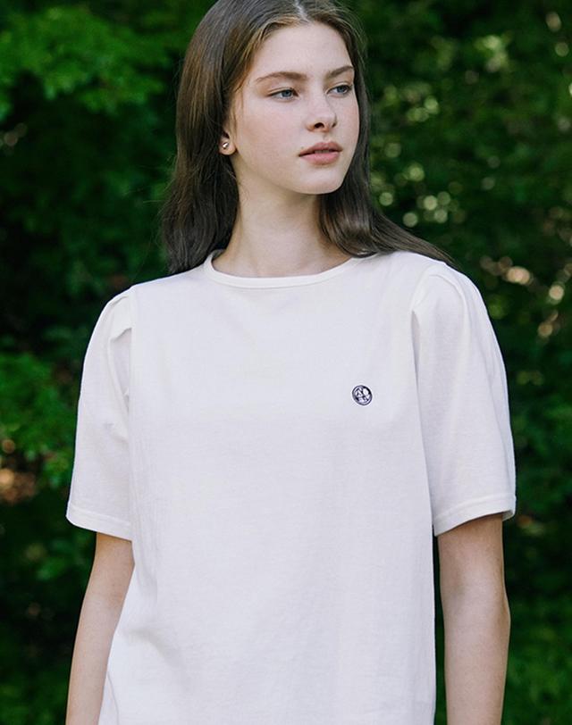 논로컬 Volume sleeve Logo T-shirt - 2Color 착용컷