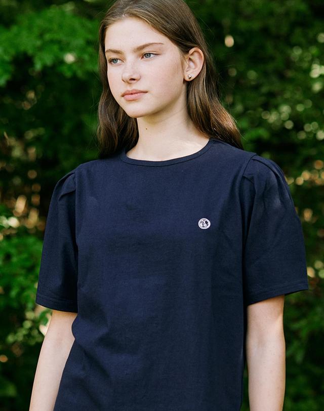 논로컬 Volume sleeve Logo T-shirt - 2Color 착용컷