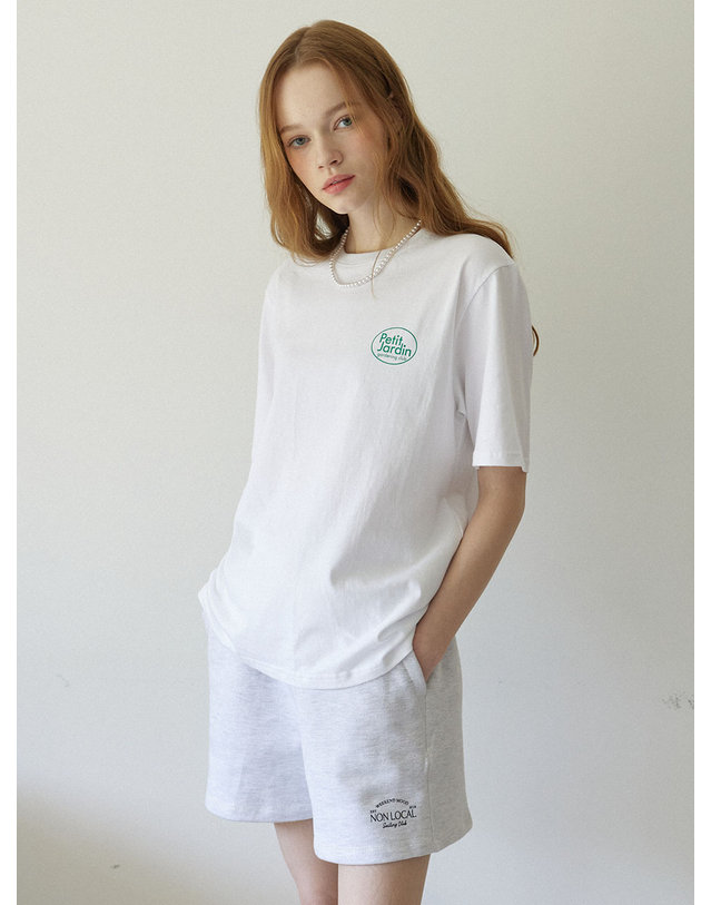 논로컬 Gardening Logo T-shirt - White 착용컷