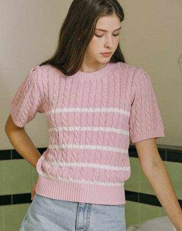 Marina Stripe Knit - Pink