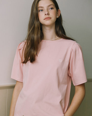 Volume sleeve Logo T-shirt - Pink