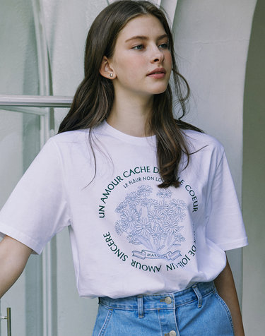Marguerite Print T-shirt - White