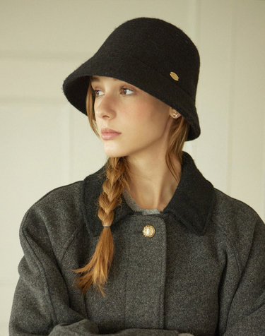 Classic Knit Bucket Hat - Black