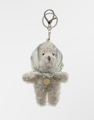 [논로컬 X 이하여백] Hair Kerchief Bear keyring - Light Beige