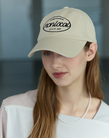 Logo Embroidery Ball Cap - Beige
