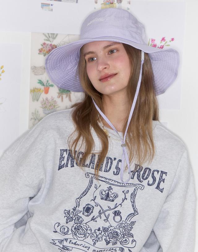 논로컬 Nylon Strap Safari Bucket Hat - Lavender 착용컷