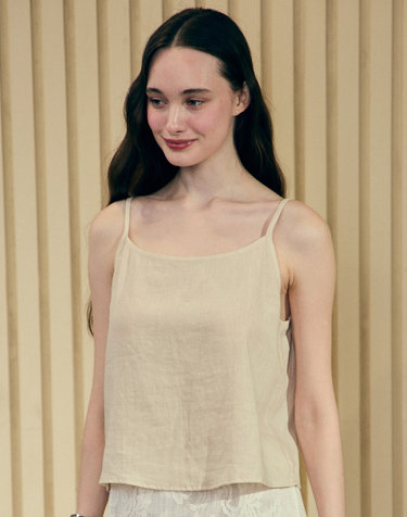 Linen Basic Sleeveless - Light Beige