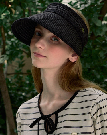 Gold Label Point Rattan Sun Visor - Black
