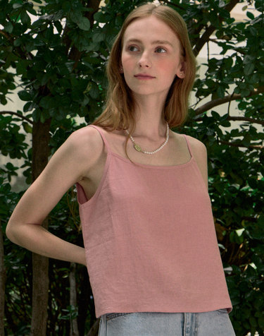 Linen Basic Sleeveless - Indi Pink