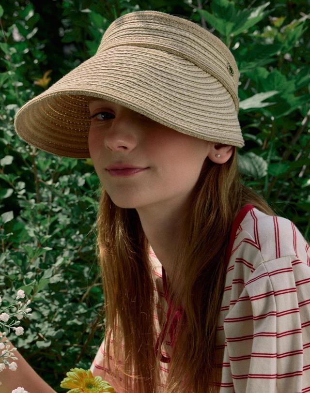 논로컬 Gold Label Point Rattan Sun Visor - Light Beige 착용컷