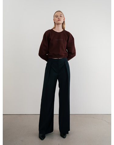 Wide-Leg Pleat Trousers (JUJS201)