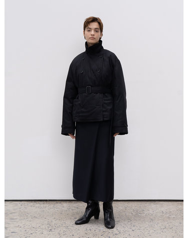 Goose Down Double-Breasted Trench Jacket (JUJJ214-15)
