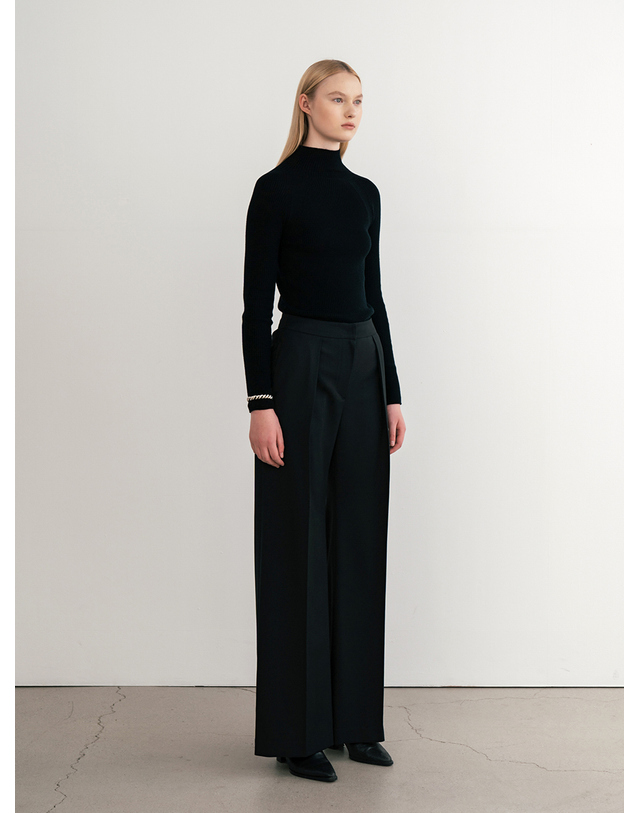 제인송 Wide-Leg Pleat Trousers (JUJS208-15) 착용컷