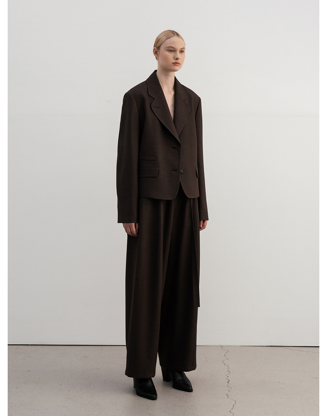 제인송 Wide-Leg Belted Trousers (JUJS104-65) 착용컷