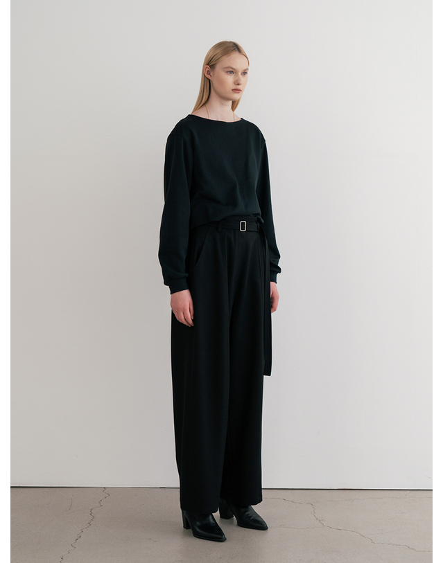 제인송 Wide-Leg Belted Trousers (JUJS104-15) 착용컷