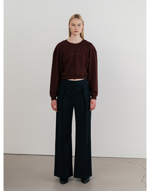 제인송 Wide-Leg Pleat Trousers (JUJS201) 착용컷