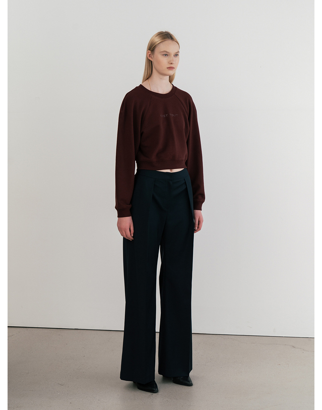 제인송 Wide-Leg Pleat Trousers (JUJS201) 착용컷