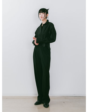 Black Two Tuck Trousers (JVSS101)