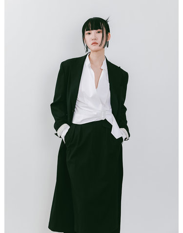 Black Mid-Length Skirt (JVSK101)