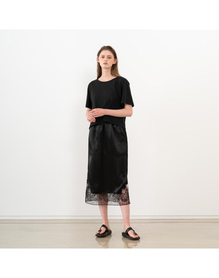 [제인송] SILK LACE DETAIL SKIRT (JTSK106-15)