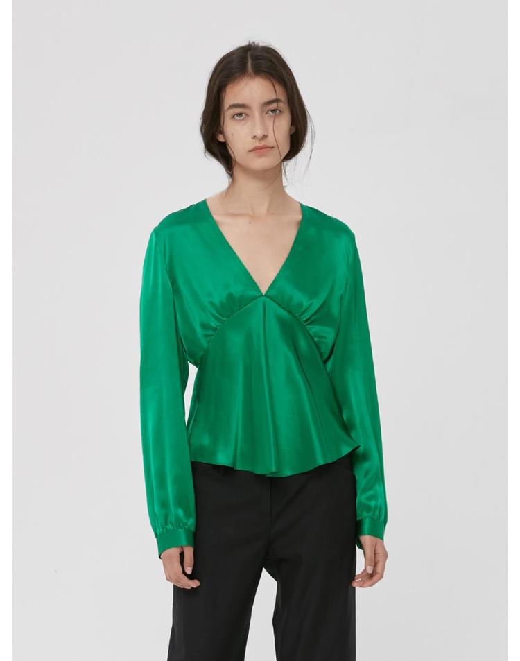 [제인송] SILK V-NECK BLOUSE (JTJT105)