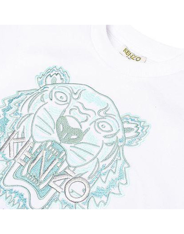 겐조 키즈 여성 타이거 스웨트 맨투맨 K15067 103 착용컷