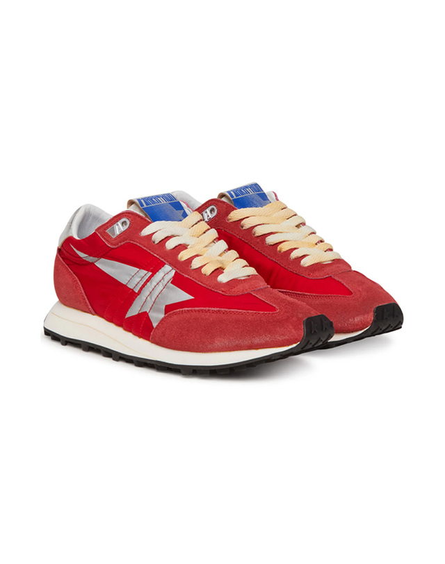 골든구스 25FW 여성 러닝 마라톤 M77 스니커즈 레드/실버 GWF00683 F005492 40399 착용컷