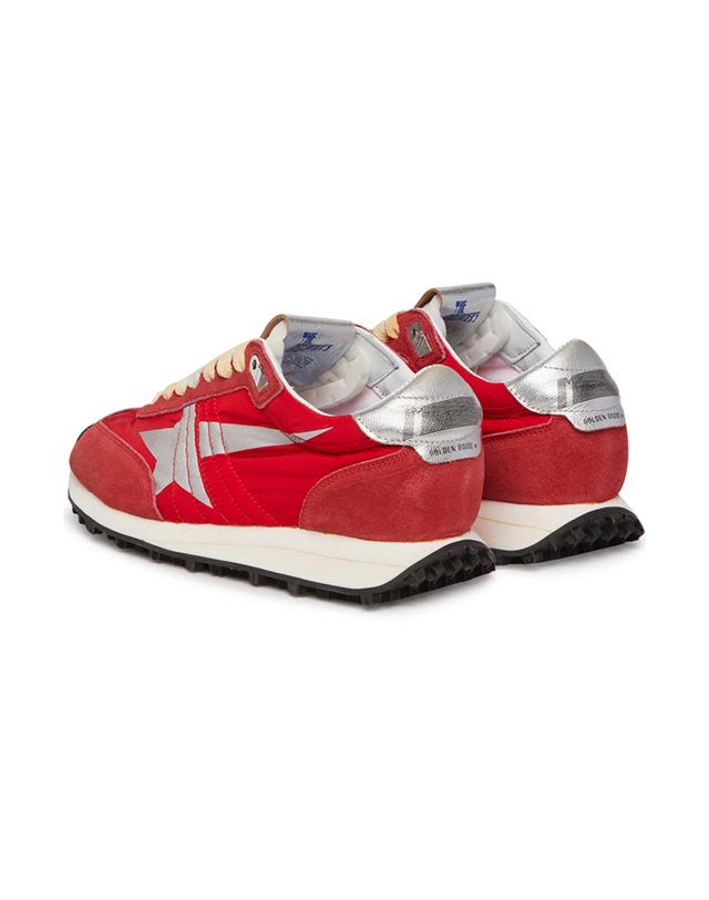 골든구스 25FW 여성 러닝 마라톤 M77 스니커즈 레드/실버 GWF00683 F005492 40399 착용컷