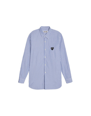 26SS 여성 블랙 하트 스트라이프 셔츠 블루 AX-B018-051-1