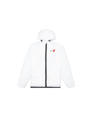 26FW 여성 X K-WAY 레드 와펜 바람막이 자켓 화이트 AZ-J501-051-3