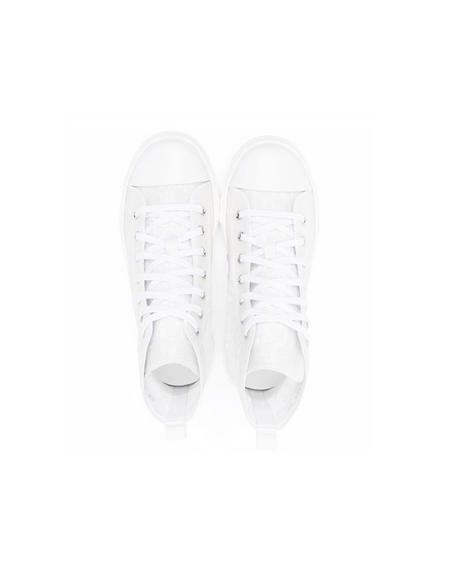 디올 키즈 여성 로고 하이탑 스니커즈 1WBS11SHOE 04B 착용컷