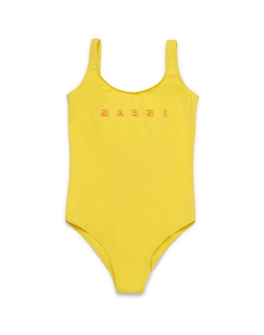 25SS 키즈 로고 스윔슈트 옐로우 M01350 M00M2 0M219