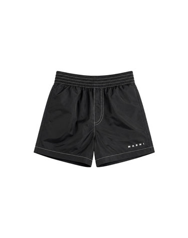 키즈 로고 프린팅 스티치 스윔팬츠 블랙 M01718 M00SD 0M900