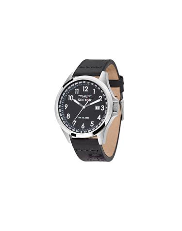 섹터 남자시계 180 R3251180004 데이데이트 가죽밴드 블랙다이얼 40mm