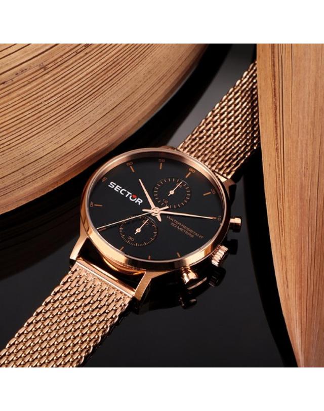 섹터 섹터 남자시계 370 R3253522002 듀얼 타임 39mm 메탈밴드 착용컷