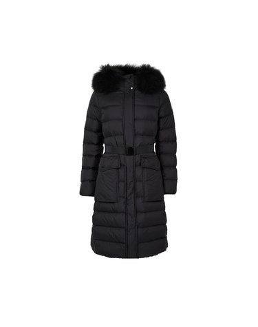 25FW 클로에스 KHLOESSE 벨티드 퍼 롱 패딩자켓 블랙 1C000 13 53A5E 999