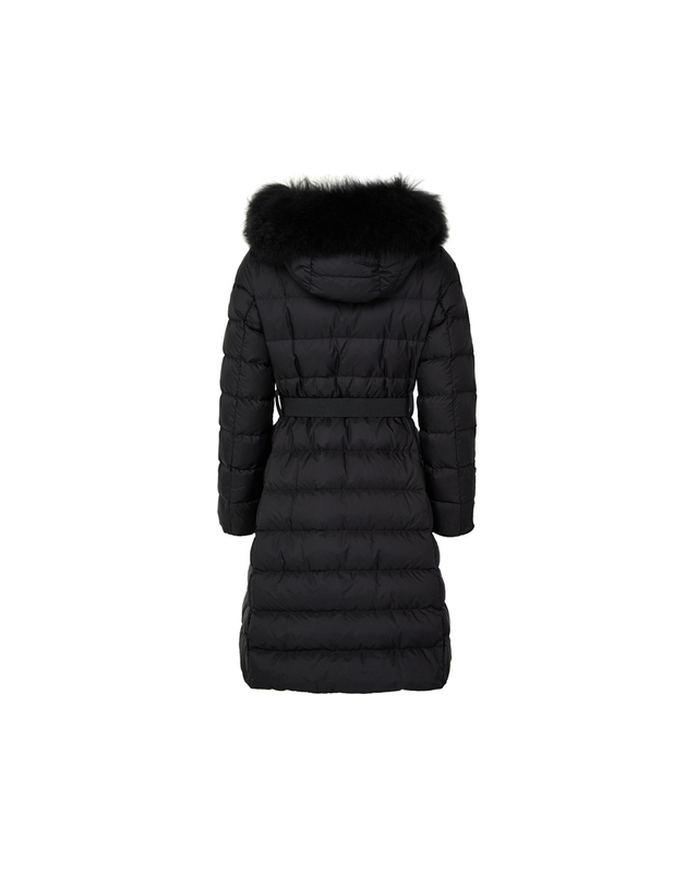 몽클레어 몽클레르 25FW 클로에스 KHLOESSE 벨티드 퍼 롱 패딩자켓 블랙 1C000 13 53A5E 999 착용컷
